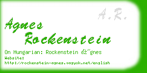 agnes rockenstein business card